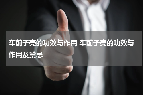 车前子壳的功效与作用 车前子壳的功效与作用及禁忌