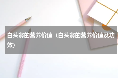 白头翁的营养价值（白头翁的营养价值及功效）