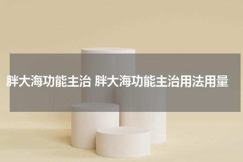 胖大海功能主治 胖大海功能主治用法用量