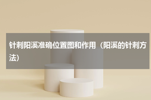 针刺阳溪准确位置图和作用（阳溪的针刺方法）