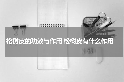 松树皮的功效与作用 松树皮有什么作用