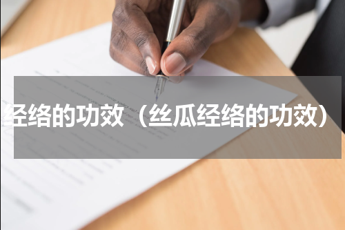 经络的功效（丝瓜经络的功效）