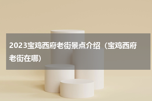 2023宝鸡西府老街景点介绍（宝鸡西府老街在哪）
