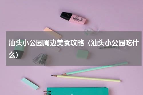 汕头小公园周边美食攻略（汕头小公园吃什么）