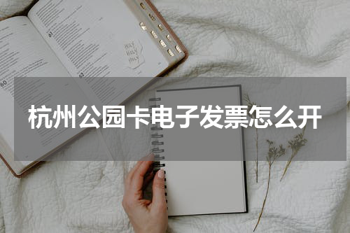 杭州公园卡电子发票怎么开